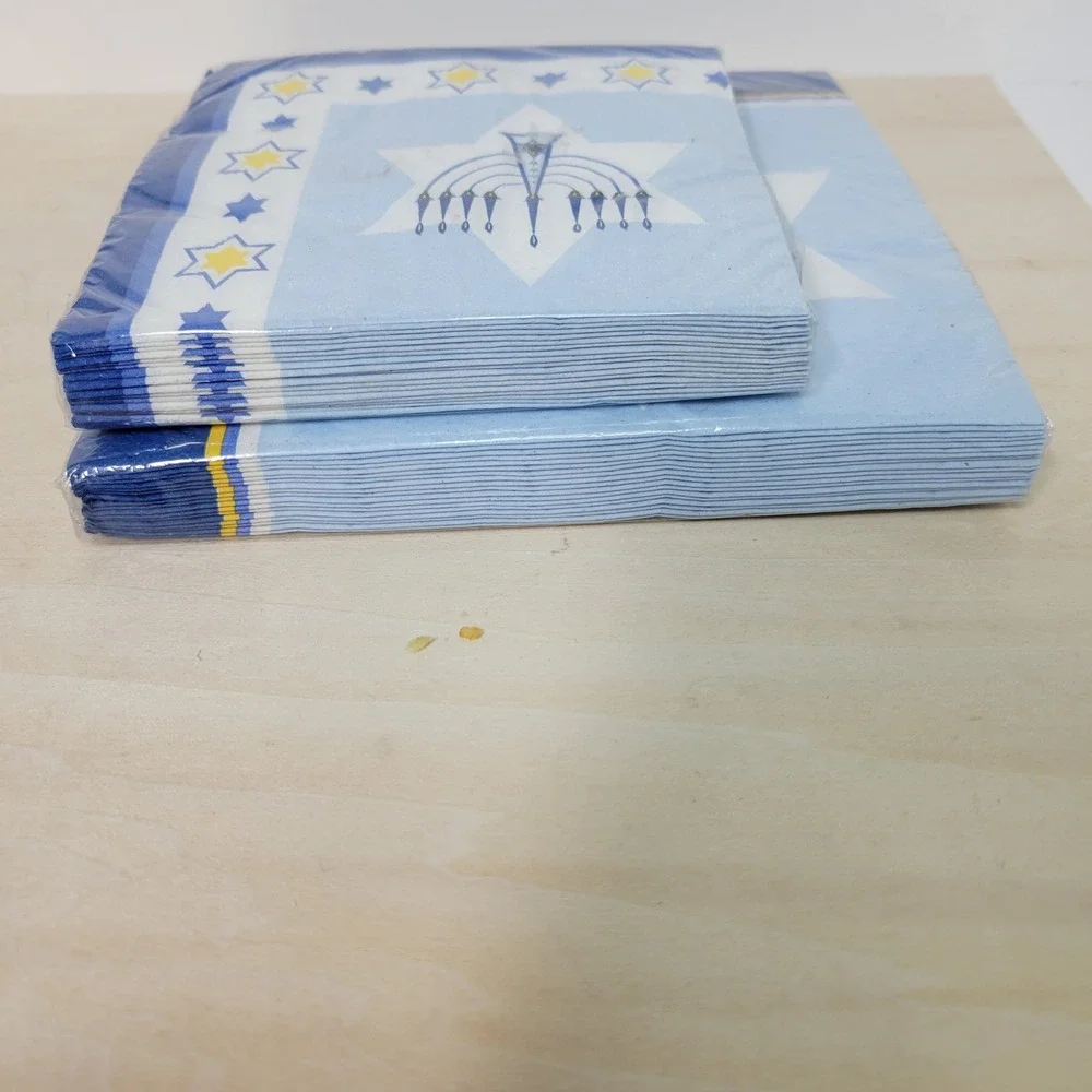 Hanukkah Lights Party Creations Napkins - Menorah Star of David - 2 Packs‎